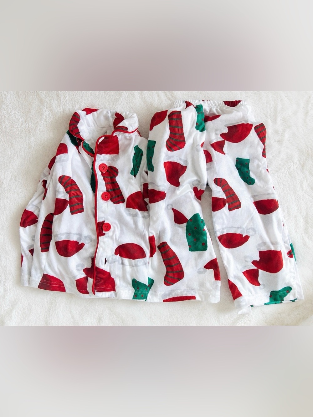 Carter’s 3T Pyjama Set Santa Hat & Stocking Fleece Cozy